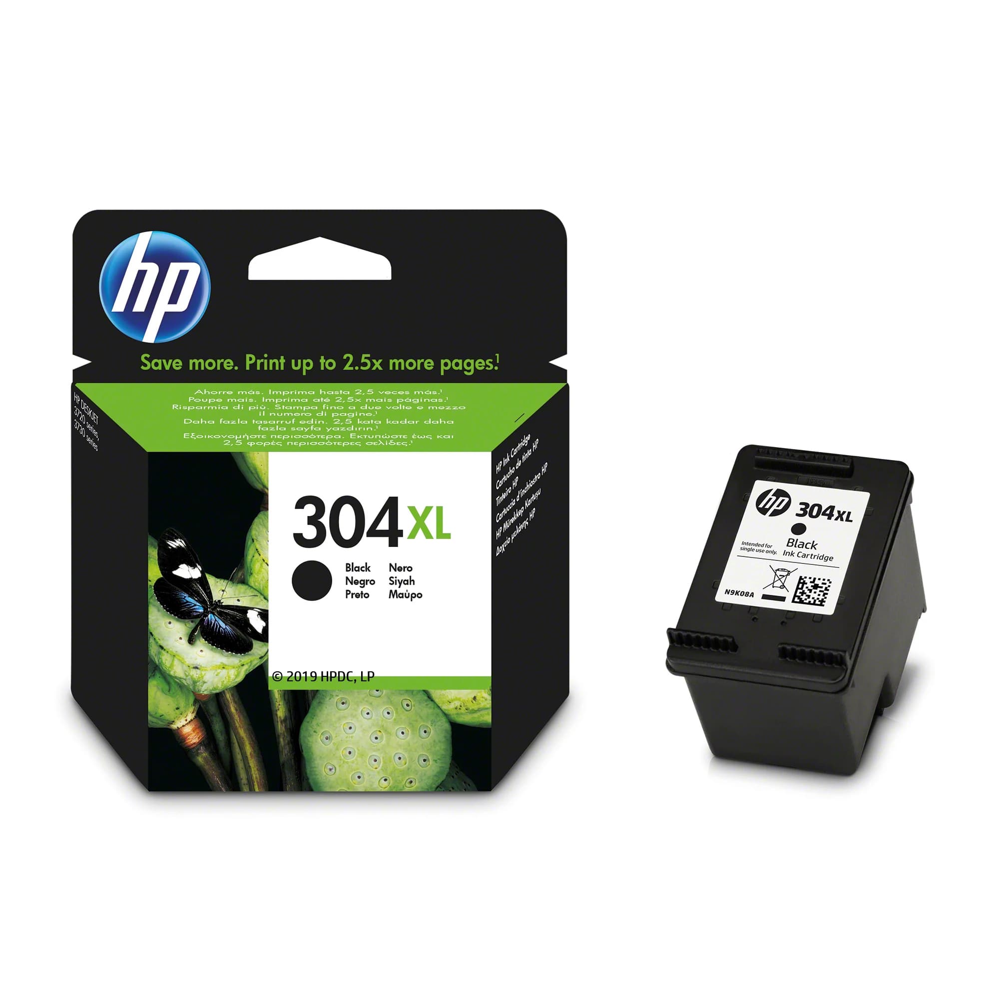 HP 304XL - À RENDEMENT ÉLEVÉ - NOIR - ORIGINAL - BLISTER - CARTOUCHE D'ENCRE - POUR AMP 130, DESKJET 26XX, 37XX, ENVY 50XX