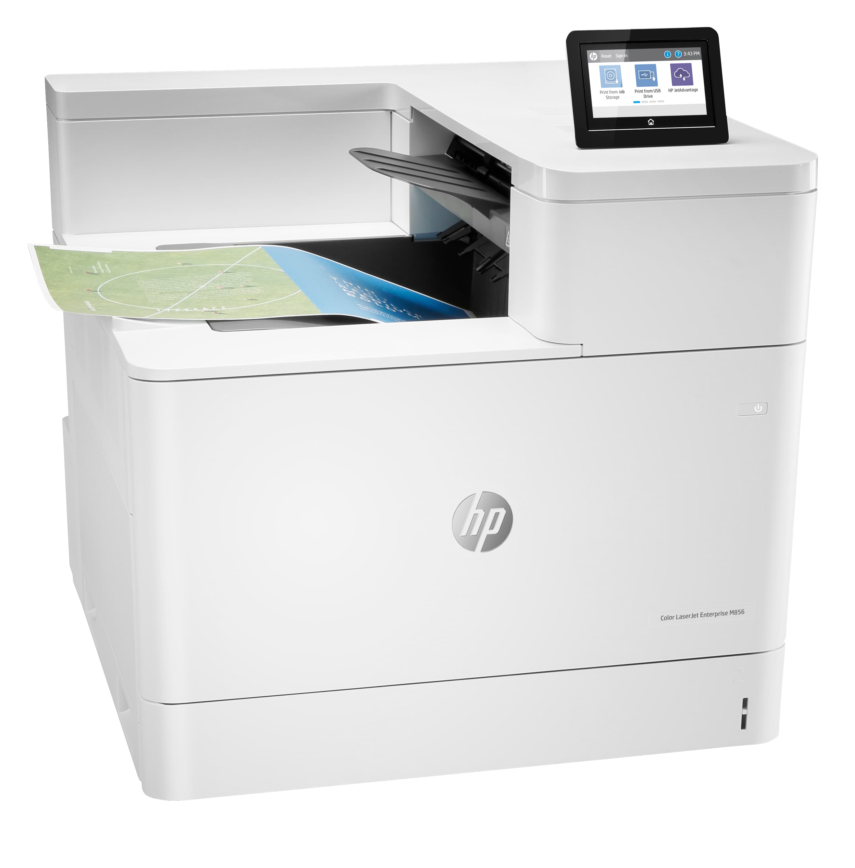 HP COLOR LASERJET ENTERPRISE M856DN - IMPRIMANTE - COULEUR - RECTO-VERSO - LASER - A3/LEDGER - 1200 X 1200 PPP - JUSQU'À 56 PPM (MONO) / JUSQU'À 56 PPM (COULEUR) - CAPACITÉ : 650 FEUILLES - USB 2.0, GIGABIT LAN, HÔTE USB 2.0