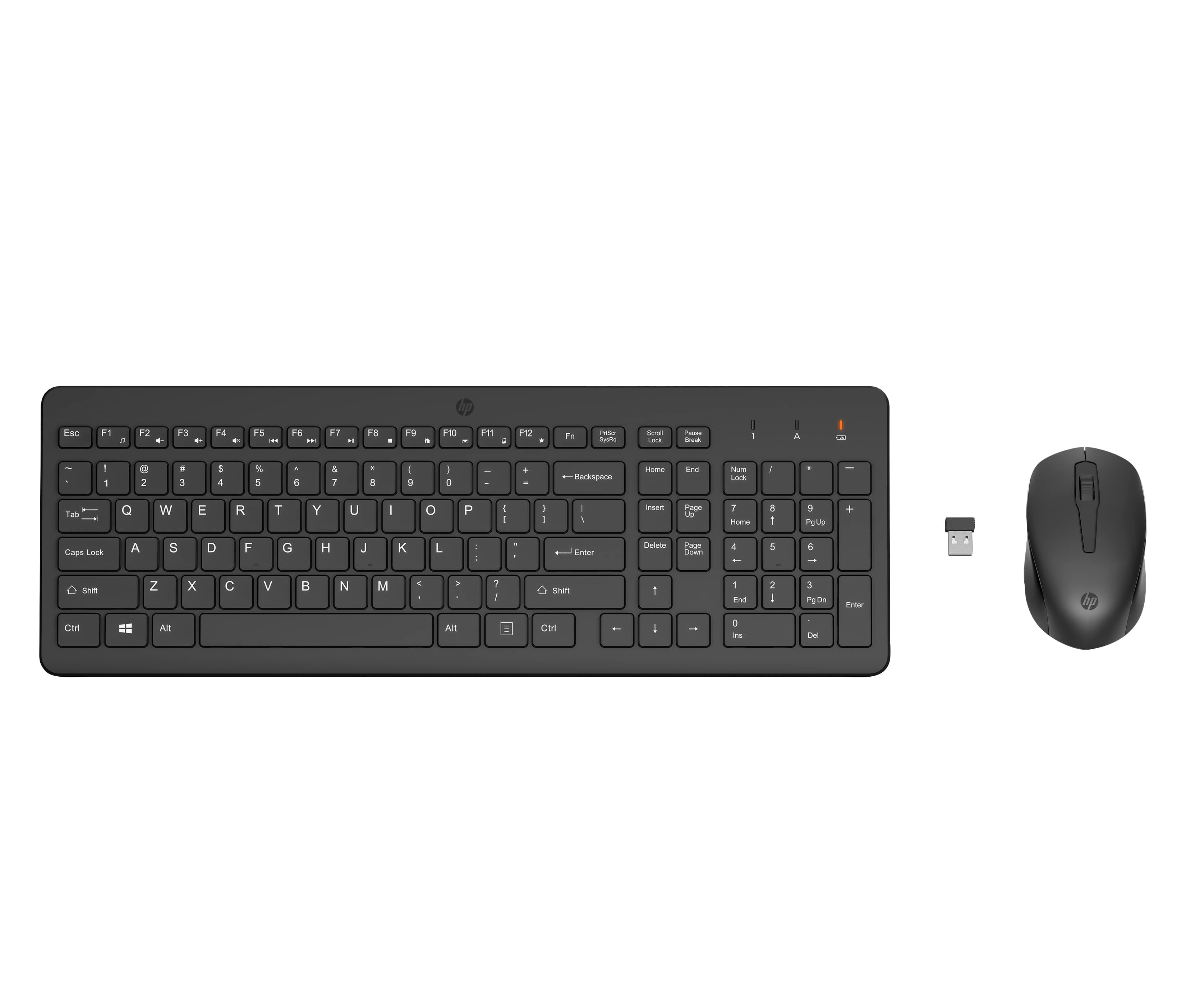 HP 330 - ENSEMBLE CLAVIER ET SOURIS - SANS FIL - 2.4 GHZ - QWERTY - ANGLAIS - NOIR - POUR HP 21, 22, 24, 27, LAPTOP 15, 15S, 17, PAVILION 24, 27, TP01, PAVILION LAPTOP 14, 15