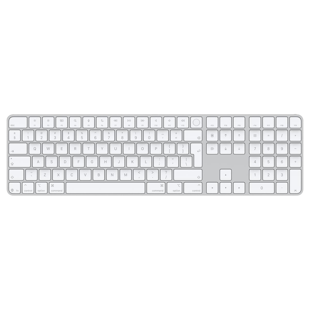APPLE MAGIC KEYBOARD WITH TOUCH ID AND NUMERIC KEYPAD - CLAVIER - USB-C - SANS FIL - BLUETOOTH - QWERTY - ANGLAIS INTERNATIONAL - CLÉS BLANCHES